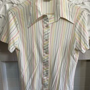 VINTAGE (AS IS) Rainbow Button Up